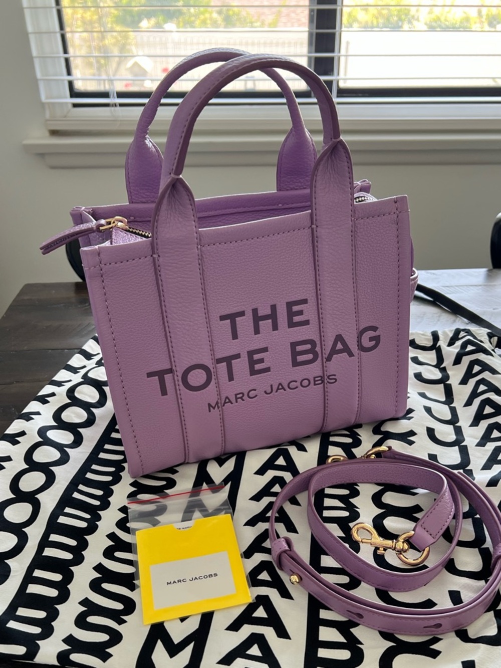 Marc Jacobs Lavender Purple The Tote Bag Mini with Removable Strap